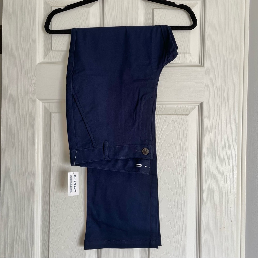 NWT Old Navy High Rise Flare Navy Pants  women’s- Size 12